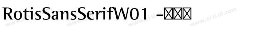 RotisSansSerifW01 字体转换